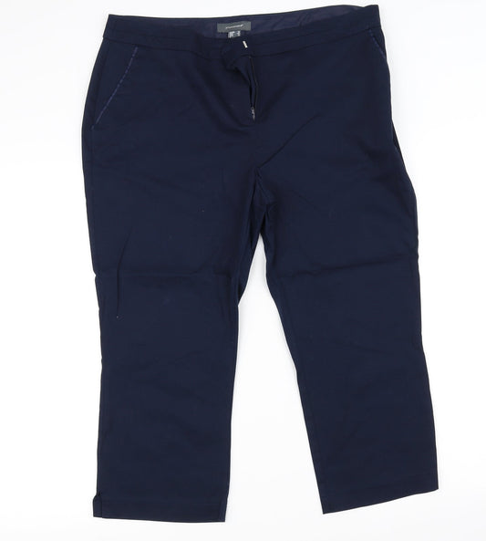 Mens UK Size 16 Atmosphere Regular Fit Chino Blue Trousers