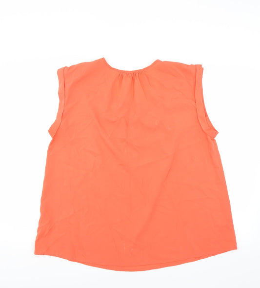 Damart Womens Orange Basic Blouse Size 20