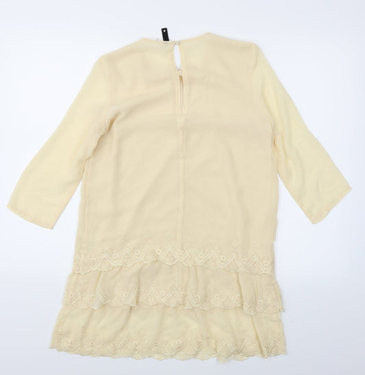 Divided Womens White A-Line Size 6 - Lace Frill