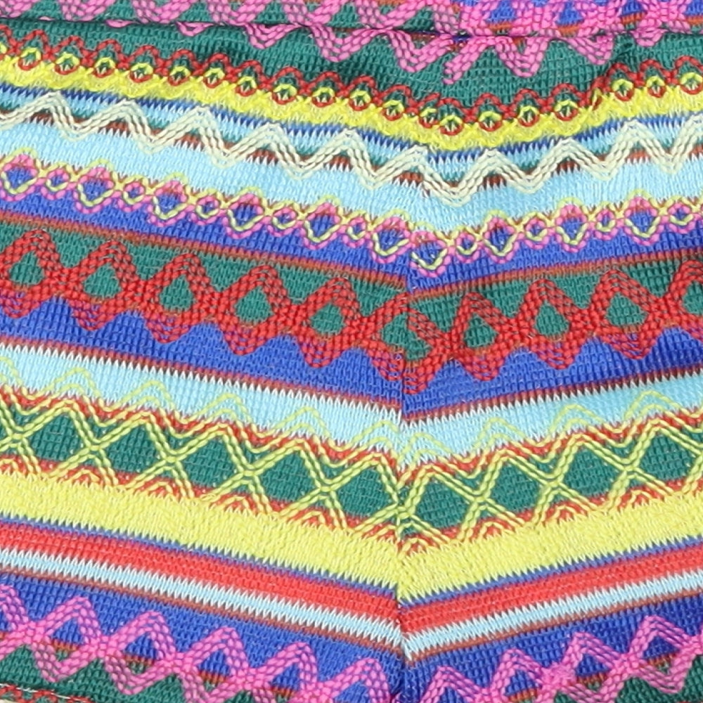 Sure Gypsy Womens Multicoloured Geometric Hot Pants Shorts Size 28 in