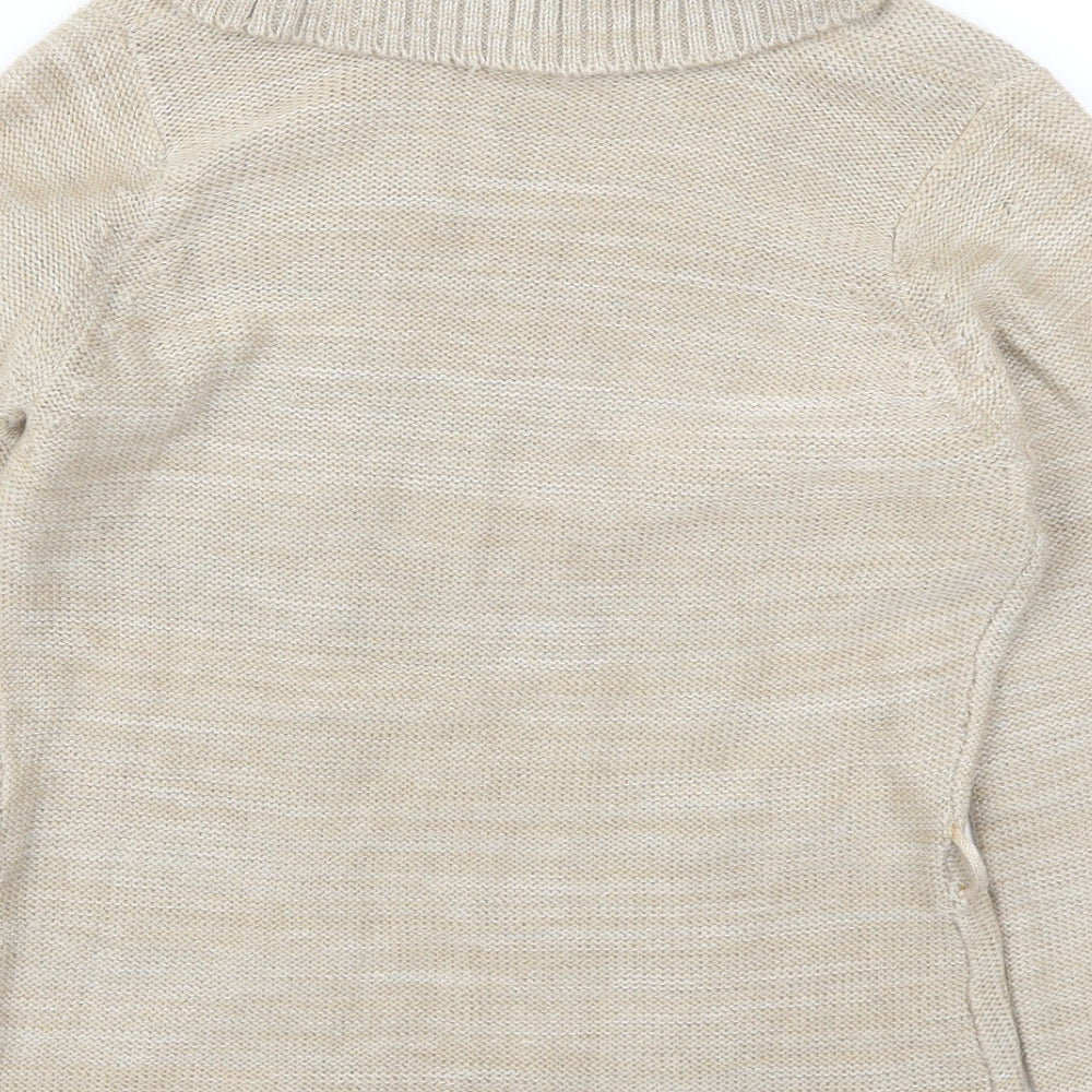 Evie Womens Beige Pullover Jumper Size 14