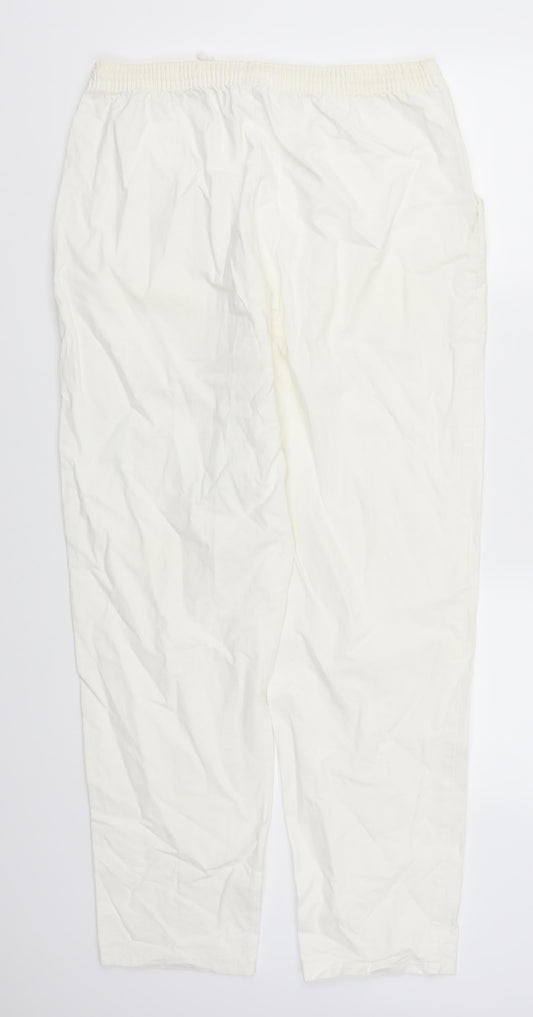 Womens UK Size 32 in Preworn Regular Fit White Trousers