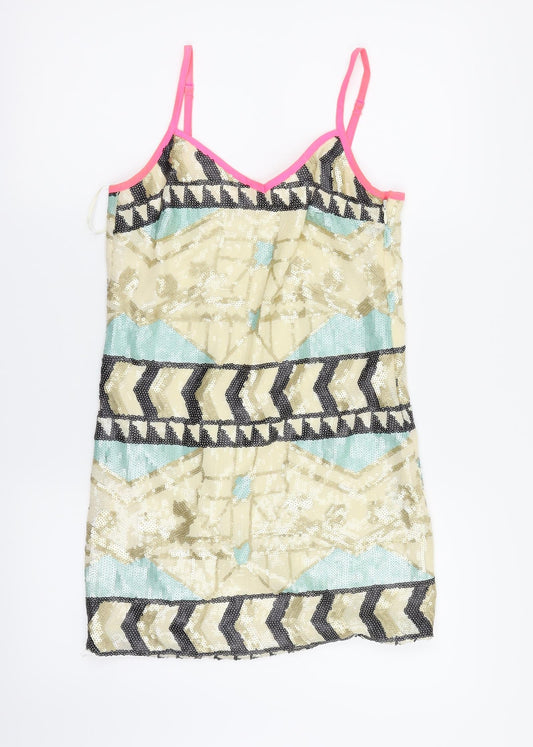Womens UK Size 6 Miss Selfridge Multicoloured Camisole Tank