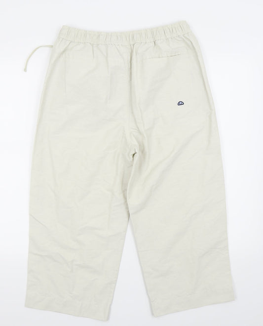 ellesse Womens White Cropped Trousers Size M