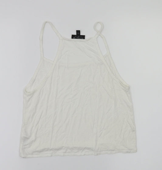 Womens UK Size 6 top shop White Basic T-Shirt