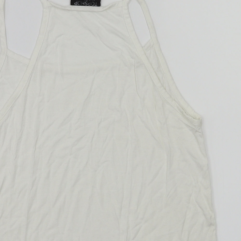 Womens UK Size 6 top shop White Basic T-Shirt
