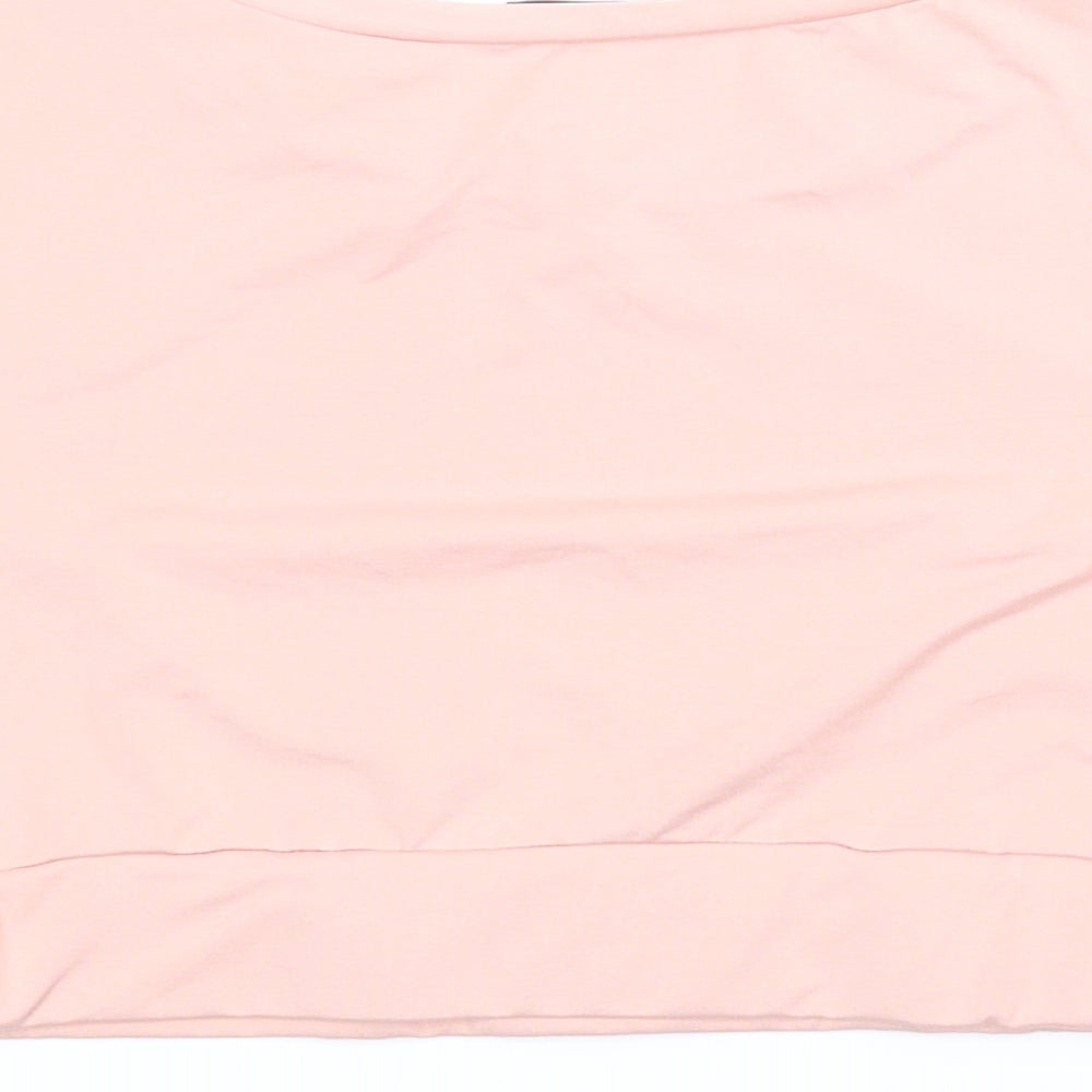 SheIn Womens Pink Cropped Blouse Size M