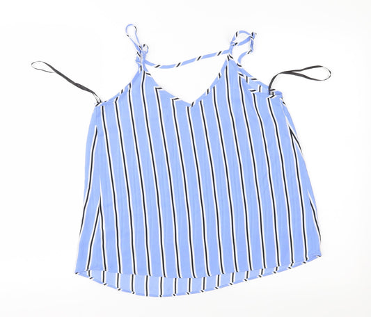 Primark Womens Blue Striped Camisole Blouse Size 8