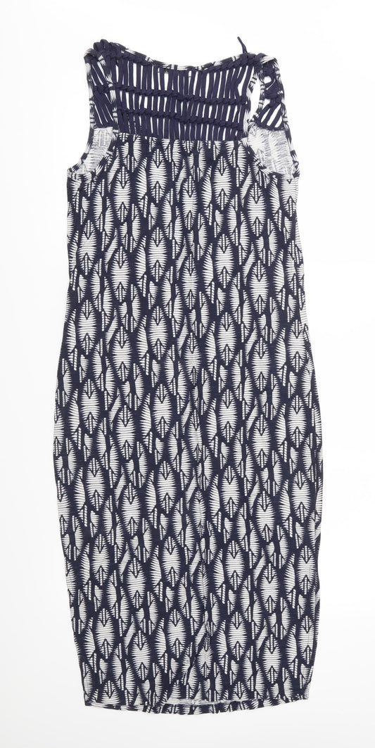 NEXT Womens Blue Geometric Jersey Shift Size 6