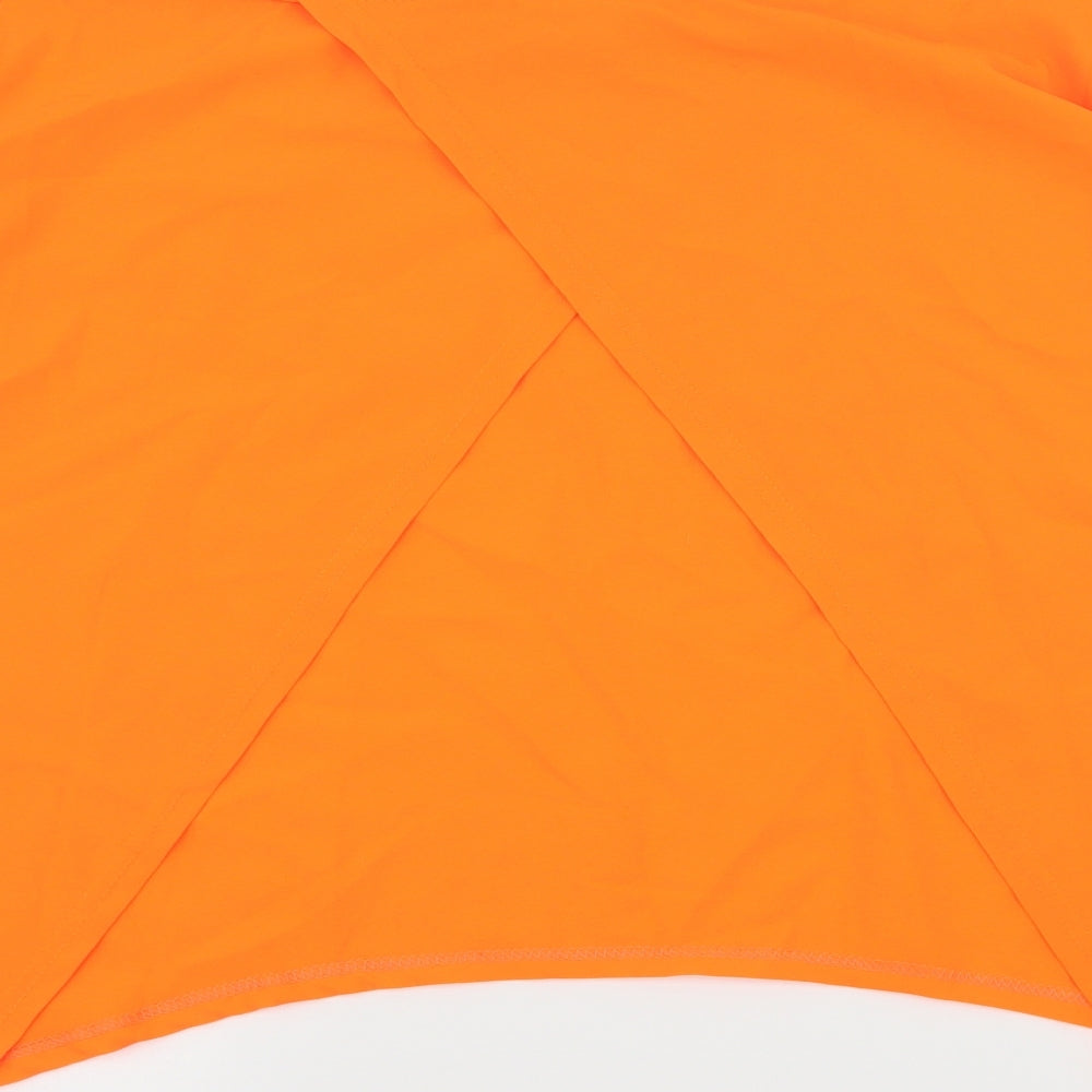 Ruiyige Womens Orange Basic Blouse Size 3XL - Neon