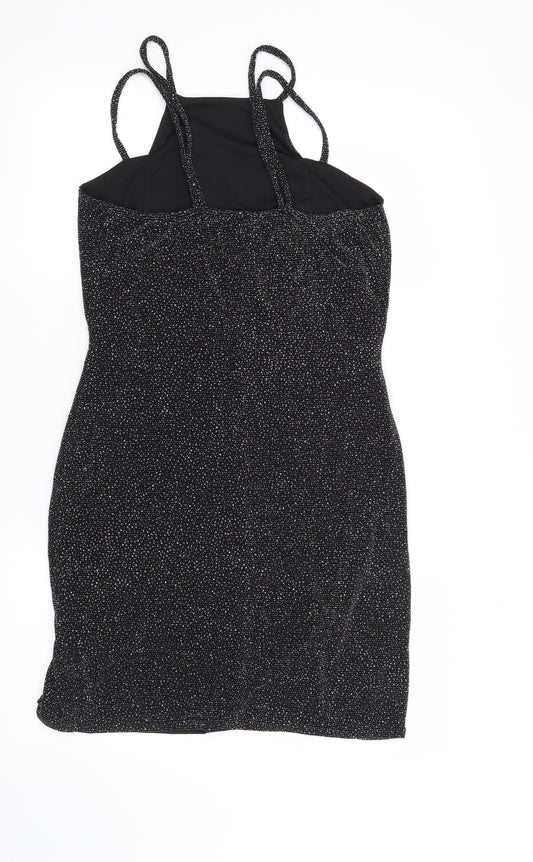 Preworn Womens Black Bodycon Size 14