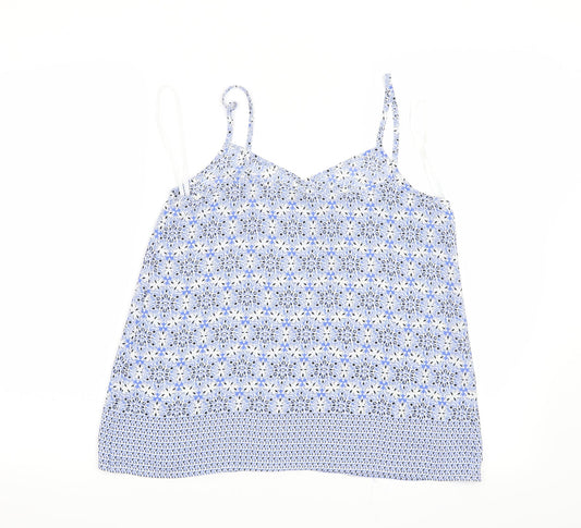 Womens UK Size 8 New Look Blue Basic Blouse