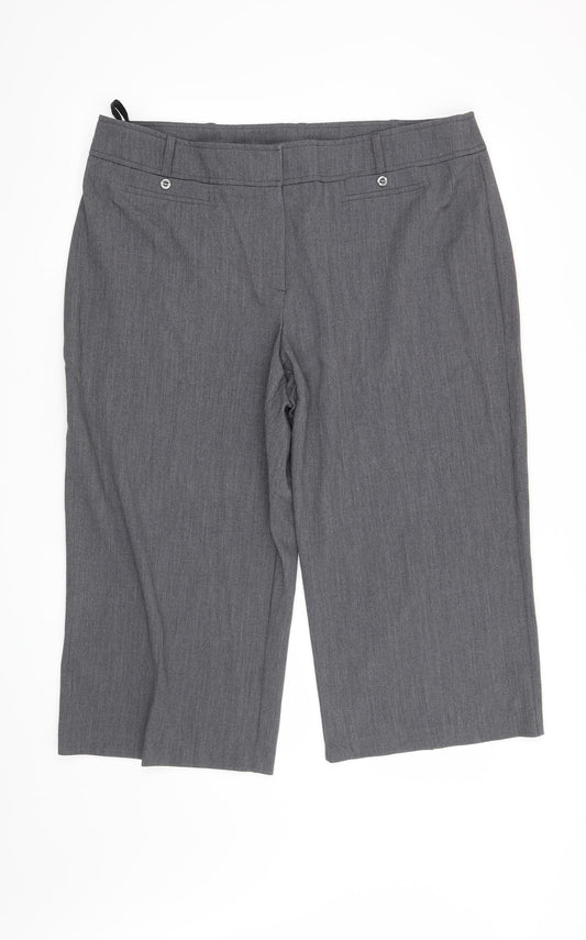 Womens UK Size 18 BHS Regular Fit Grey Trousers
