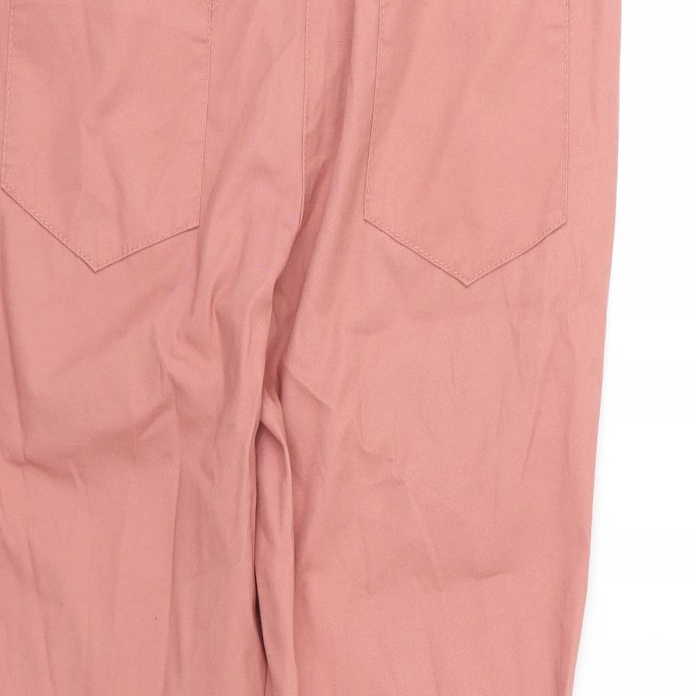 Womens UK Size 12 NEXT Regular Fit Pink Trousers