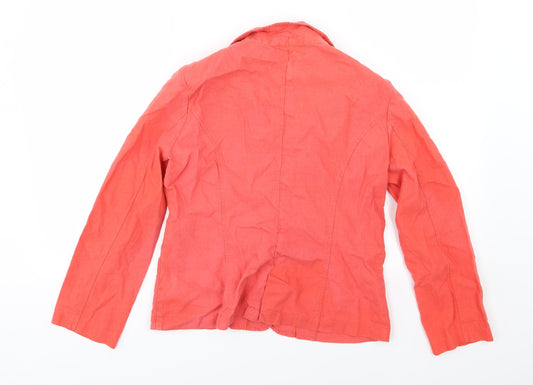 Peacocks Womens Red Jacket Size 14