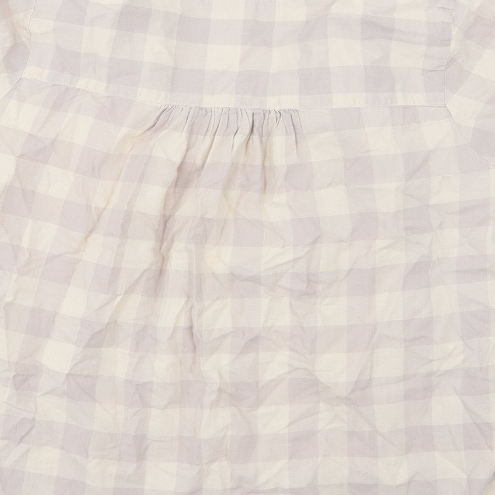 La Redoute Womens Brown Check Basic T-Shirt Size 10