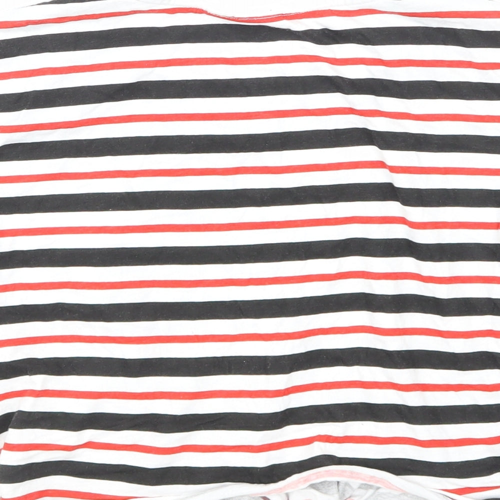 Primark Womens Black Striped Basic T-Shirt Size 6