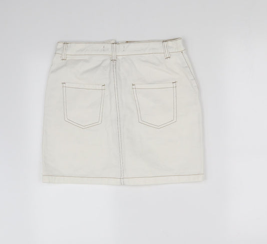 deniem co Womens White   Mini Skirt Size 6