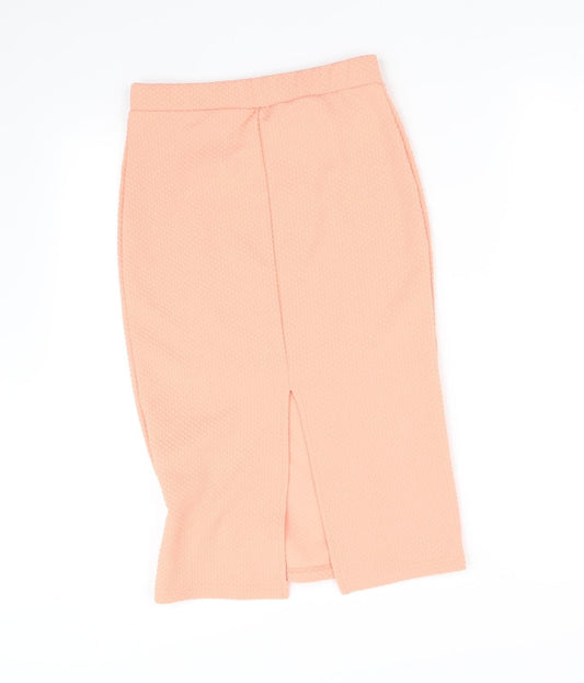 miss slefidge Womens Orange Flare Skirt Size 8