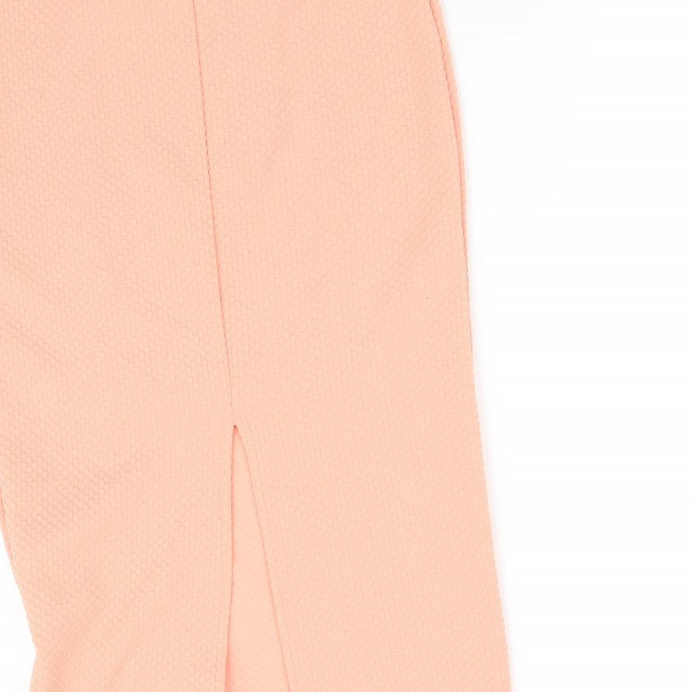 miss slefidge Womens Orange Flare Skirt Size 8