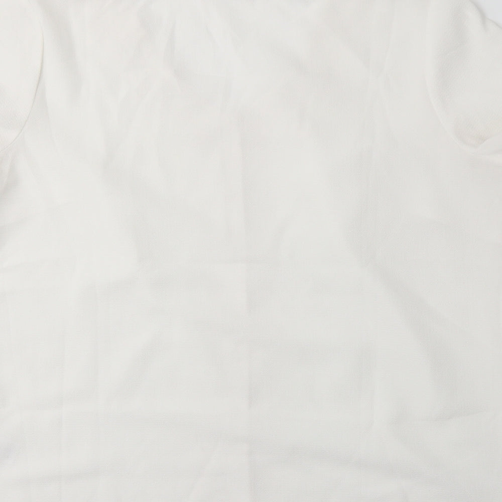 JULIPA Womens White Basic T-Shirt Size 14