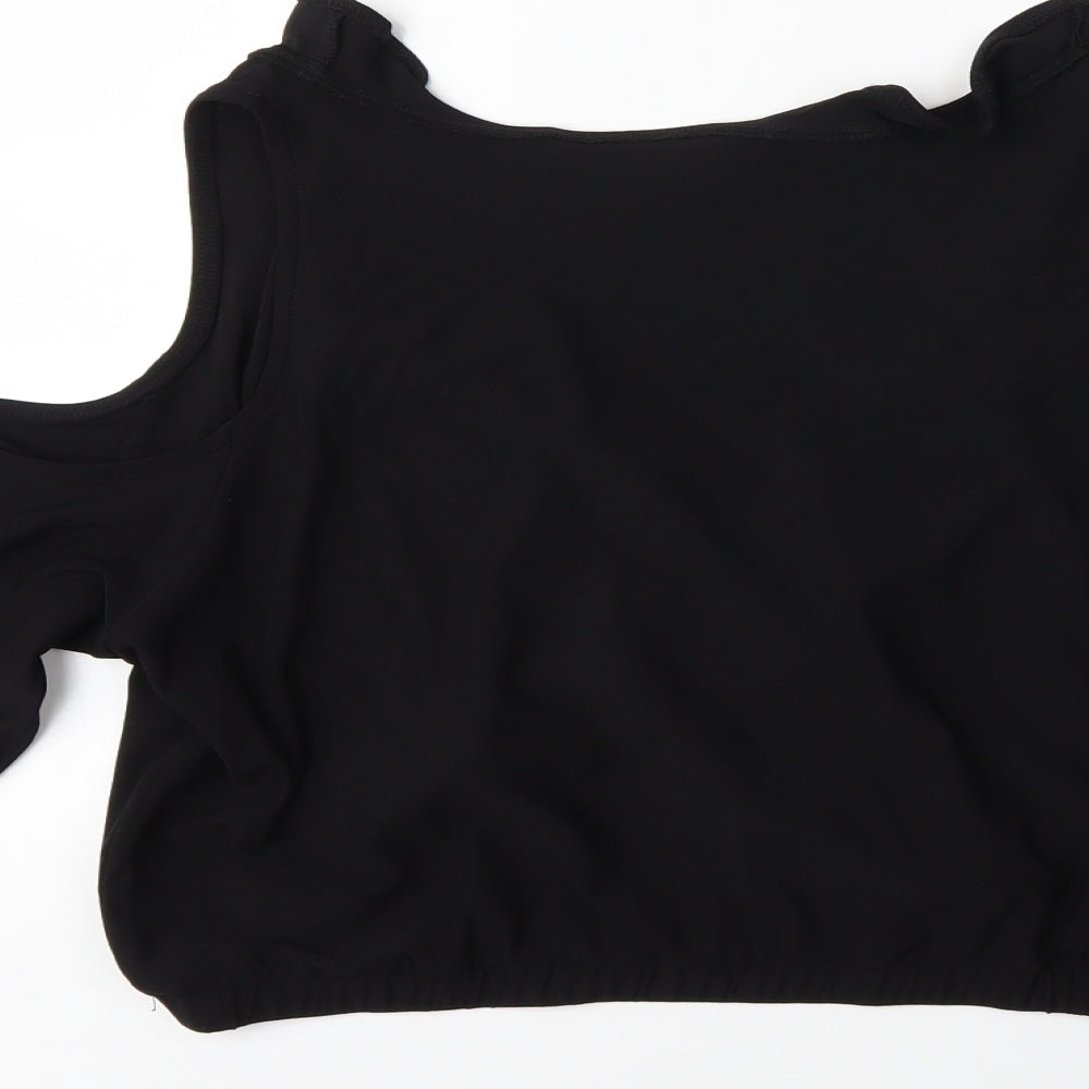 Womens UK Size L H&M Black Basic Blouse
