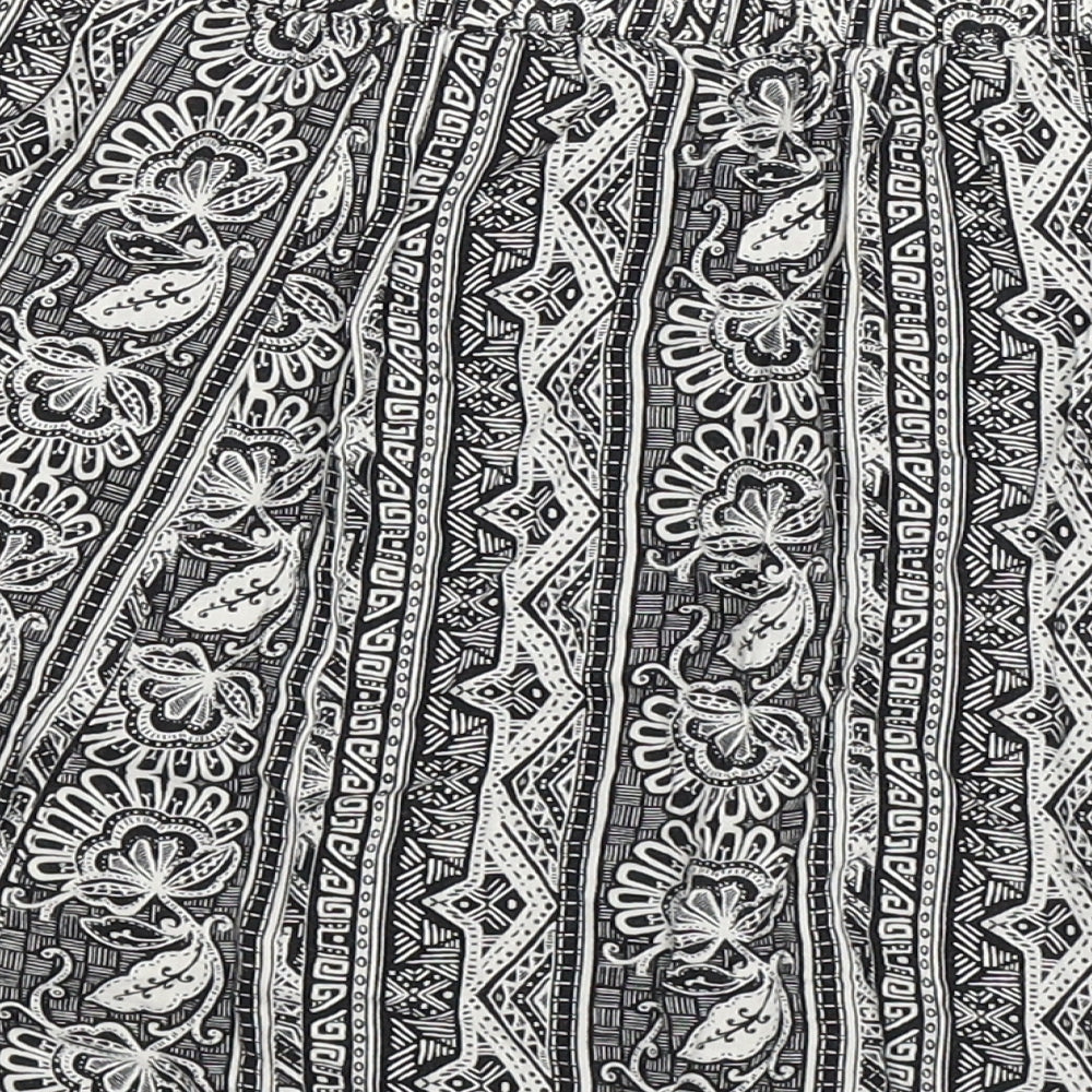 New Look Womens Grey Geometric Mini Skirt Size 10