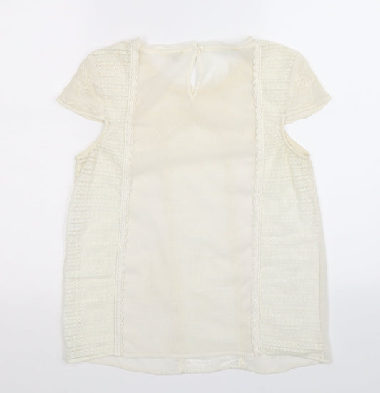 Womens UK Size 8 River Island White Camisole T-Shirt