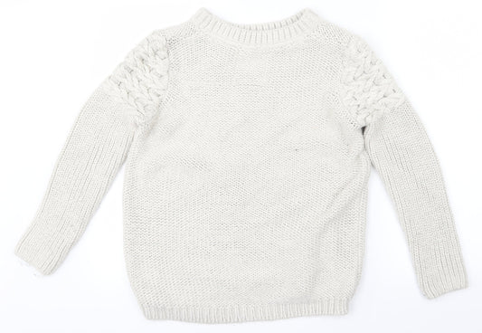 Falmer Heritage Womens White Pullover Jumper Size M
