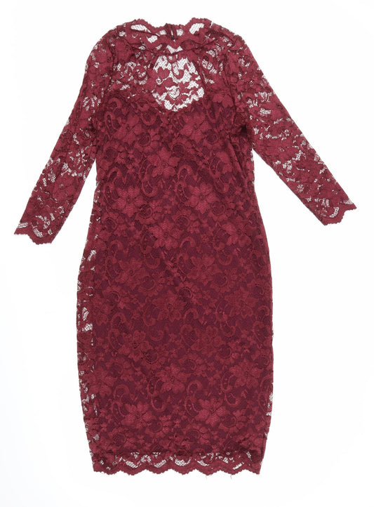 Preworn Womens Red Paisley A-Line