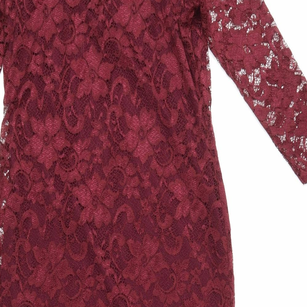 Preworn Womens Red Paisley A-Line