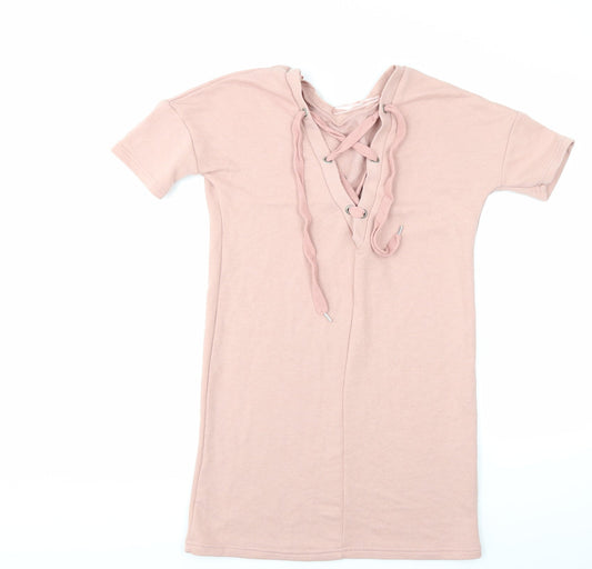 Womens UK Size 6 Atmosphere Pink Basic Polo