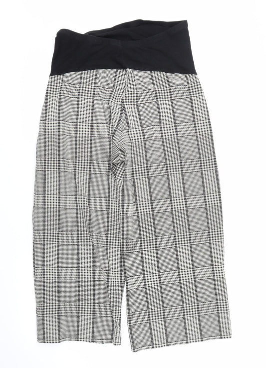 Womens UK Size M H&M Regular Fit Cropped Beige Trousers
