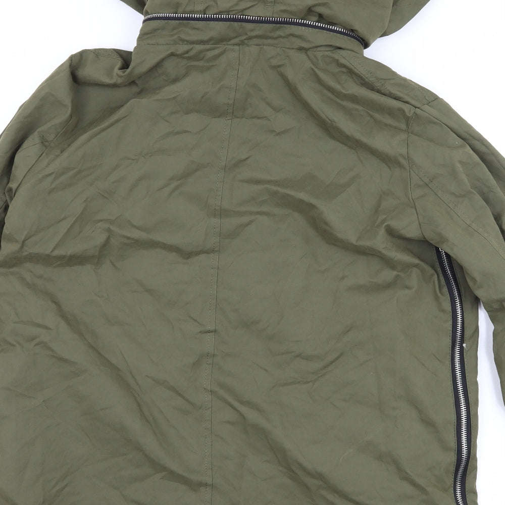 FOREVER 21 Womens Green Trench Coat Coat Size S