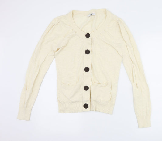 villa Womens Ivory Cardigan Jumper Size M