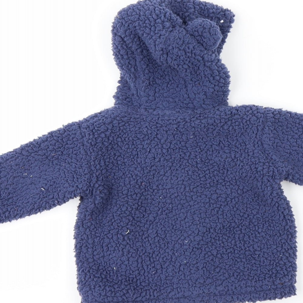NEXT Girls Blue Fleece Jacket Size 0-3 Months - rabbit