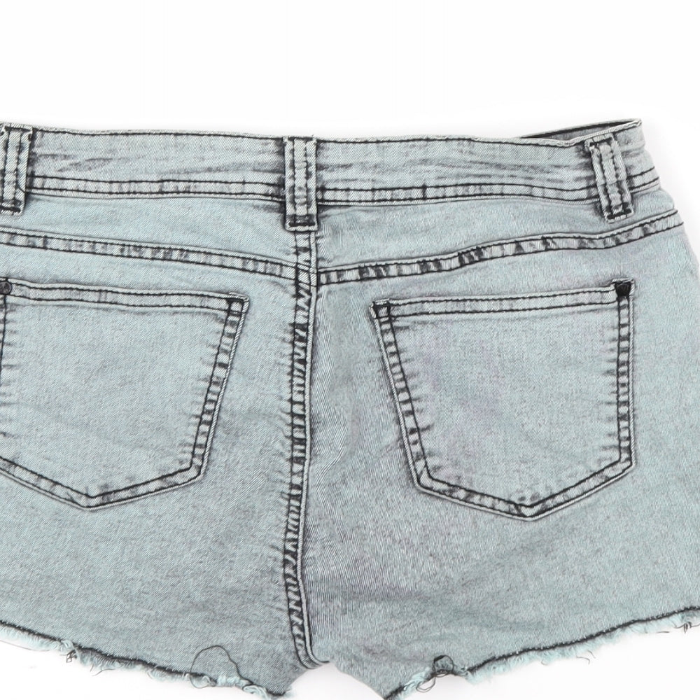denim co Womens Grey  Denim Hot Pants Shorts Size 10