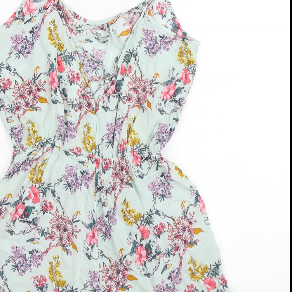 Divided Womens Green Flecked  Playsuit One-Piece Size 8