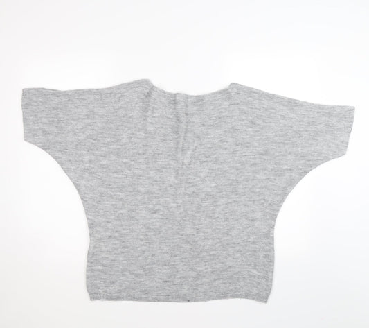 Nina Murati Womens Grey Knit Pullover Jumper Size M
