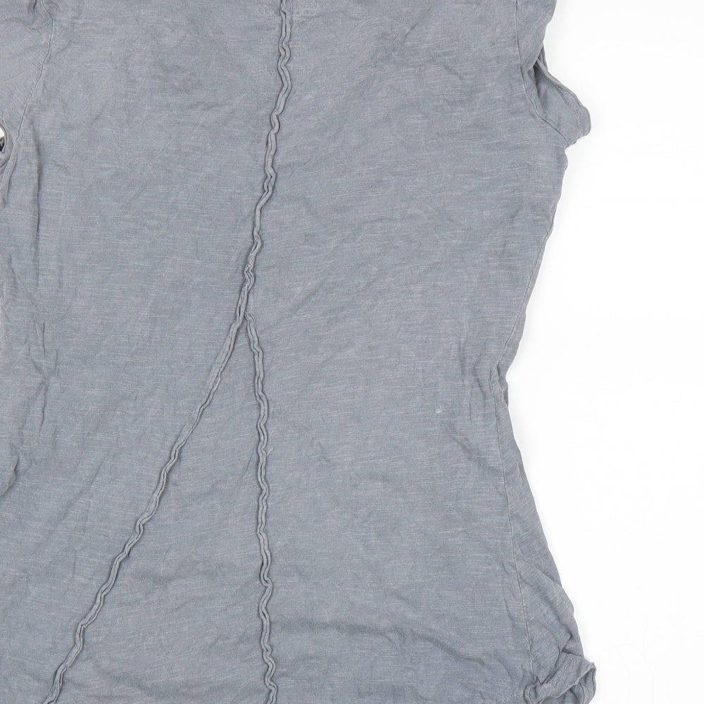 Womens UK Size S Hard Rock Grey Basic T-Shirt