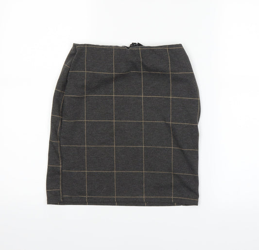 New Look Womens Grey A-Line Skirt Size 8