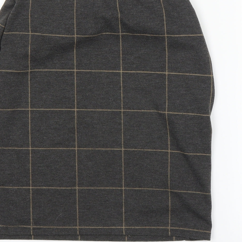 New Look Womens Grey A-Line Skirt Size 8