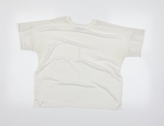 Atmosphere Womens White Basic T-Shirt Size 12