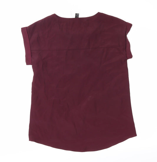 FOREVER 21 Womens Purple Basic Blouse Size S