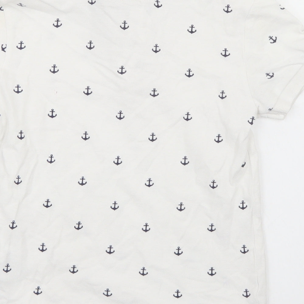 H&M Boys White Basic Polo Size 7-8 Years