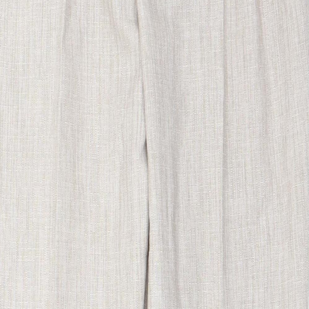 Womens UK Size 12 Preworn Regular Fit Beige Trousers