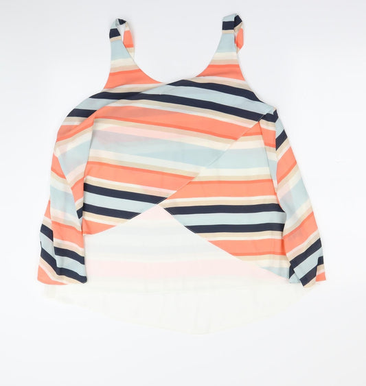 Nutmeg Womens Multicoloured Striped  Camisole Tank Size 14