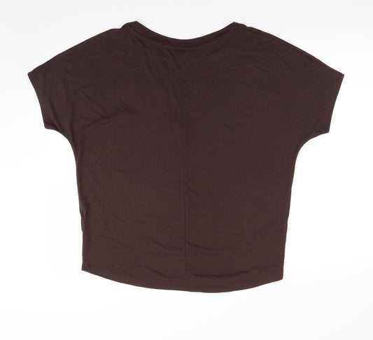 Womens UK Size 10 NEXT Brown Basic T-Shirt