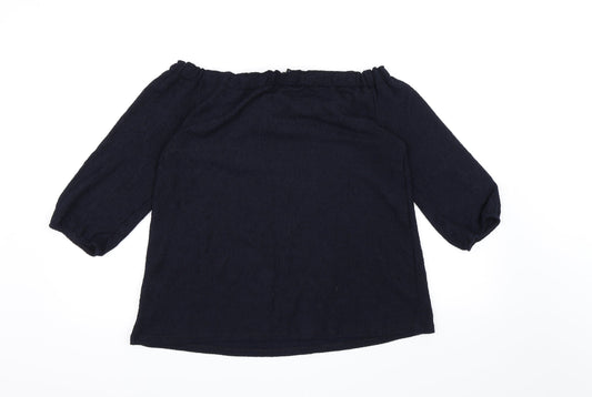 Peacocks Womens Blue Basic Blouse Size 14
