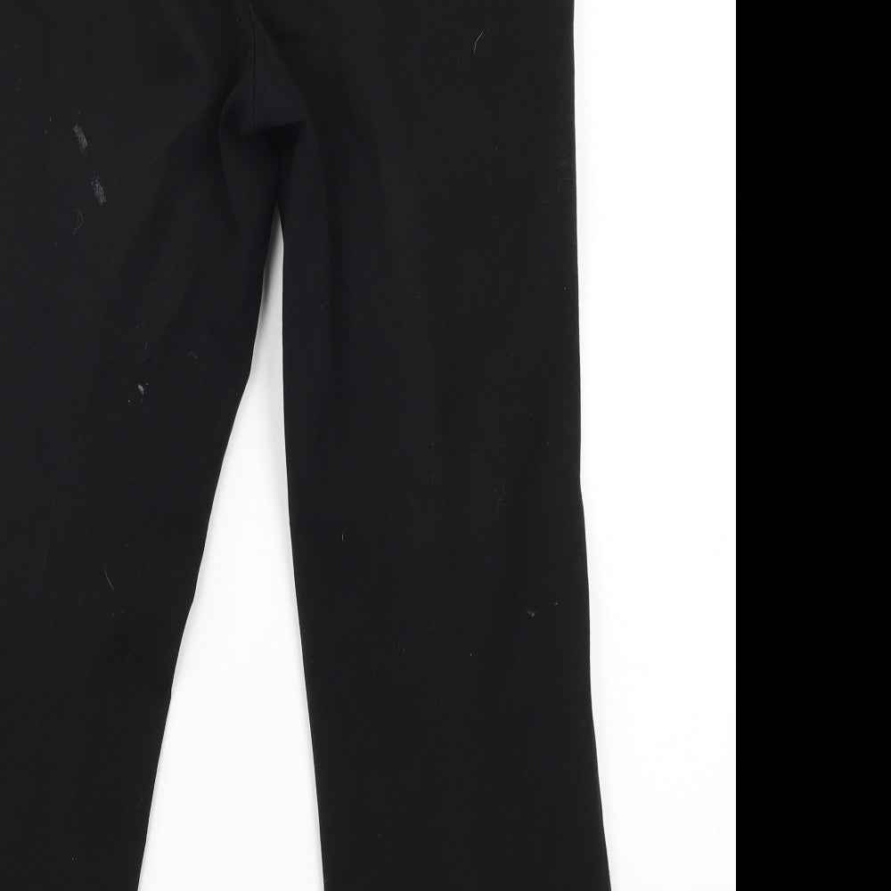 Womens UK Size 28 in Preworn Regular Fit Cropped Black Jeans